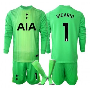 Tottenham Hotspur Guglielmo Vicario #1 Målvakt Replika Hemmatröja Barn 2025-26 Långärmad (+ Korta byxor)
